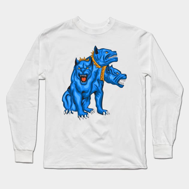 Cerberus Illustration Long Sleeve T-Shirt by Marciano Graphic